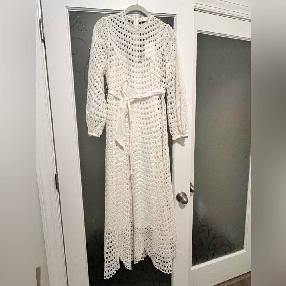 Zimmermann White Eyelet Maxi Dress